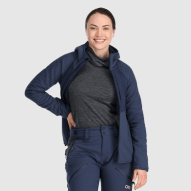 Outdoor UK Women's Vigor Plus Fleece Hoodie Naval Blue