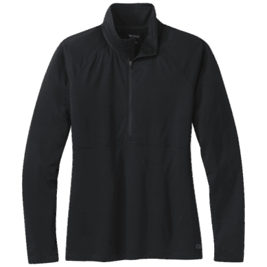 Outdoor UK Women's Alpine Onset Merino Half Zip Black