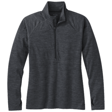 Outdoor UK Women's Alpine Onset Merino Half Zip Charcoal Heather