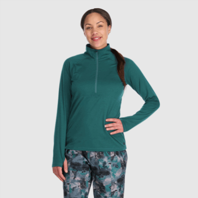Outdoor UK Women's Alpine Onset Merino Half Zip Treeline