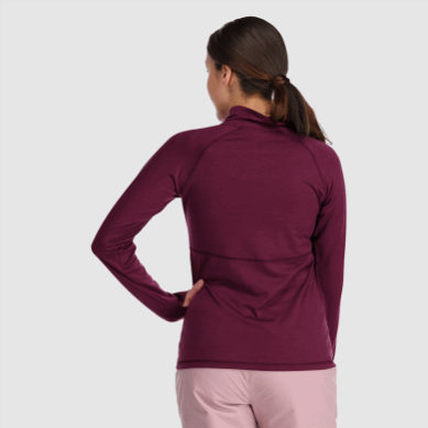 Outdoor UK Women's Alpine Onset Merino 150 Half Zip-Plus Kalamata
