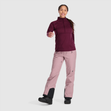 Outdoor UK Women's Alpine Onset Merino 150 Half Zip-Plus Kalamata