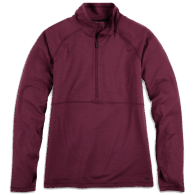 Outdoor UK Women's Alpine Onset Merino 150 Half Zip-Plus Kalamata
