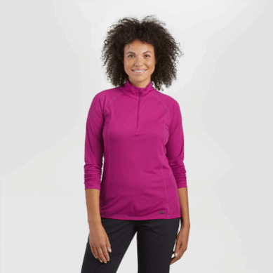 Outdoor UK Women's Echo Quarter Zip Fuchsia