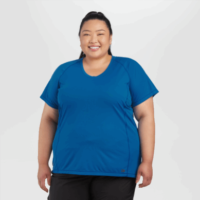 Outdoor UK Women's Echo Plus Size T-Shirt Classic Blue