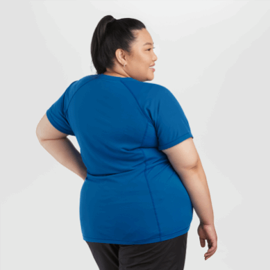 Outdoor UK Women's Echo Plus Size T-Shirt Classic Blue