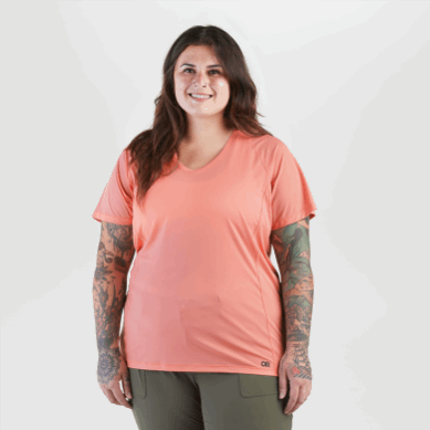 Outdoor UK Women's Echo Plus Size T-Shirt Guava