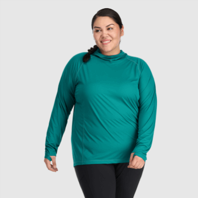 Outdoor UK Women's Echo Plus Size Hoodie Deep Lake