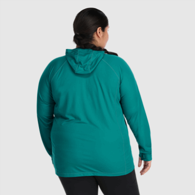 Outdoor UK Women's Echo Plus Size Hoodie Deep Lake