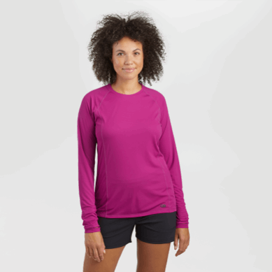 Outdoor UK Women's Echo Long Sleeve Tee Fuchsia