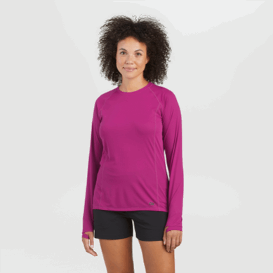Outdoor UK Women's Echo Long Sleeve Tee Fuchsia