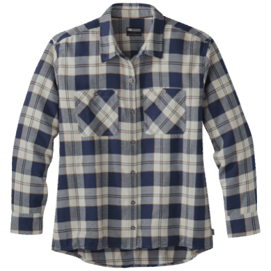 Outdoor UK Women's Feedback Flannel Shirt - Solid Sand Plaid