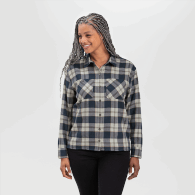 Outdoor UK Women's Feedback Flannel Shirt - Solid Sand Plaid