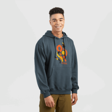 Outdoor UK Shape Scape Hoodie Naval Blue