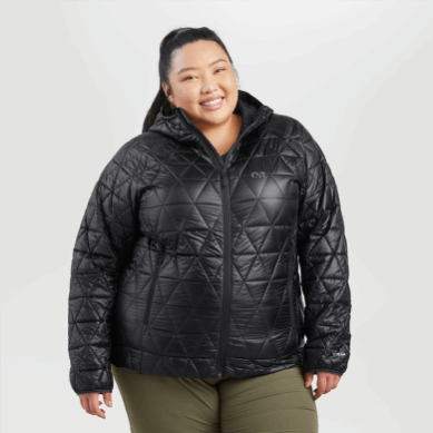 Outdoor UK Women's Helium Insulated Plus Size Hoodie Black