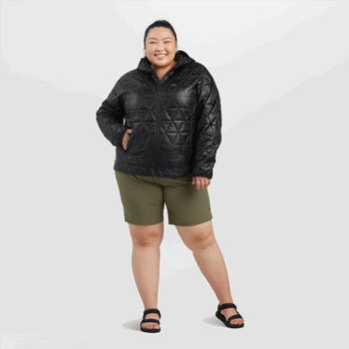 Outdoor UK Women's Helium Insulated Plus Size Hoodie Black