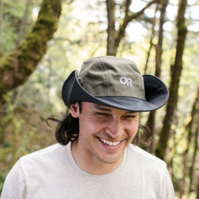 Outdoor UK Seattle Sombrero Rain Hat Fatigue/Black