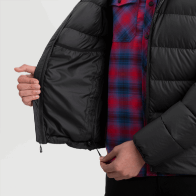 Outdoor UK Men's Coldfront Down Hoodie Black