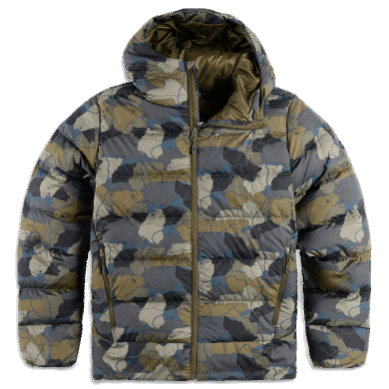 Outdoor UK Men's Coldfront Down Hoodie Loden Camo