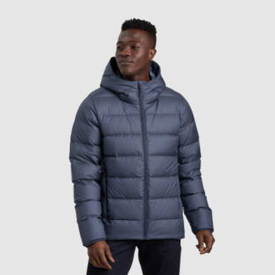 Outdoor UK Men's Coldfront Down Hoodie Naval Blue