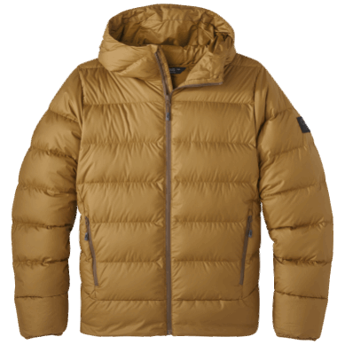 Outdoor UK Men's Coldfront Down Hoodie Saddle