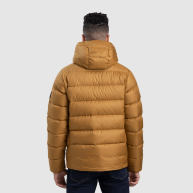 Outdoor UK Men's Coldfront Down Hoodie Saddle