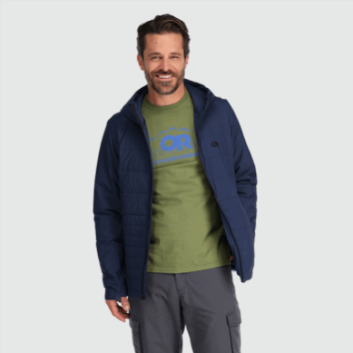 Outdoor UK Men's Shadow Insulated Hoodie Naval Blue