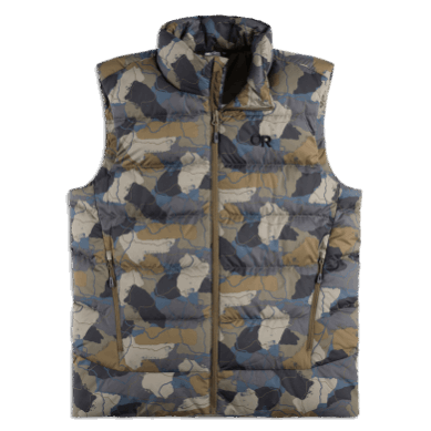 Outdoor UK Men's Coldfront Down Vest Loden Camo