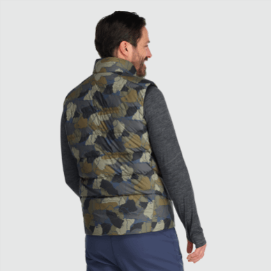 Outdoor UK Men's Coldfront Down Vest Loden Camo
