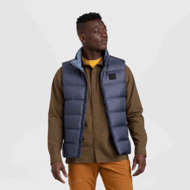 Outdoor UK Men's Coldfront Down Vest Naval Blue