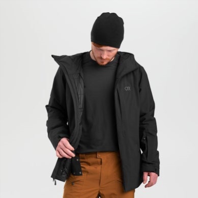 Outdoor UK Men's Snowcrew Jacket Black