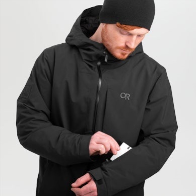Outdoor UK Men's Snowcrew Jacket Black