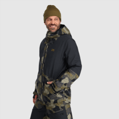 Outdoor UK Men's Snowcrew Jacket Loden Camo/Black