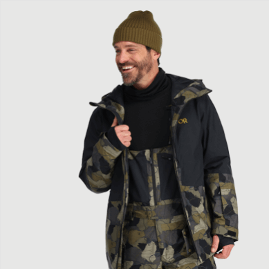 Outdoor UK Men's Snowcrew Jacket Loden Camo/Black