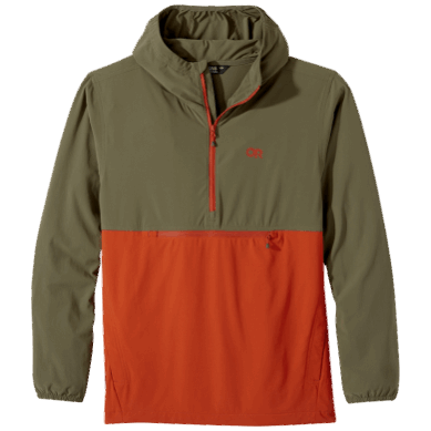 Outdoor UK Men's Ferrosi Anorak Fatigue/Redrock