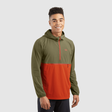 Outdoor UK Men's Ferrosi Anorak Fatigue/Redrock