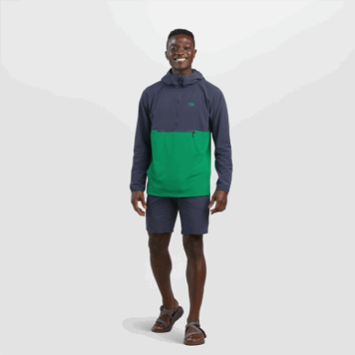 Outdoor UK Men's Ferrosi Anorak Naval Blue/Sprout