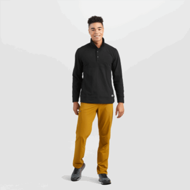 Outdoor UK Men's Trail Mix Snap Pullover Ii Black