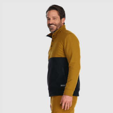 Outdoor UK Men's Trail Mix Snap Pullover Ii Tapenade/Black