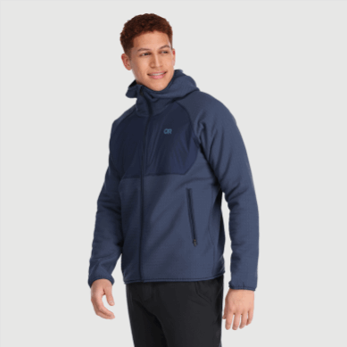 Outdoor UK Men's Vigor Plus Fleece Hoodie Naval Blue