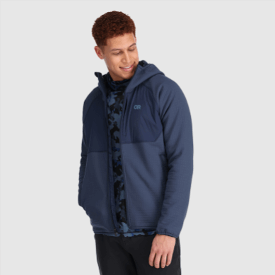 Outdoor UK Men's Vigor Plus Fleece Hoodie Naval Blue