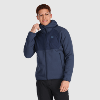 Outdoor UK Men's Vigor Plus Fleece Hoodie Naval Blue