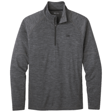 Outdoor UK Men's Alpine Onset Merino Quarter Zip Charcoal Heather