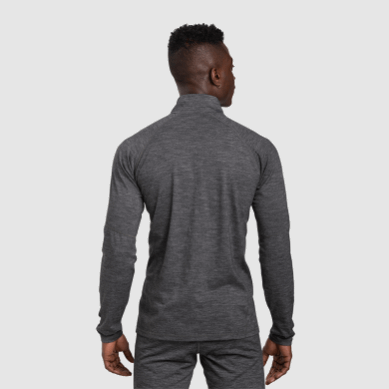 Outdoor UK Men's Alpine Onset Merino Quarter Zip Charcoal Heather