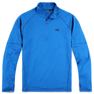 Outdoor UK Men's Alpine Onset Merino Quarter Zip Classic Blue