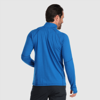 Outdoor UK Men's Alpine Onset Merino Quarter Zip Classic Blue