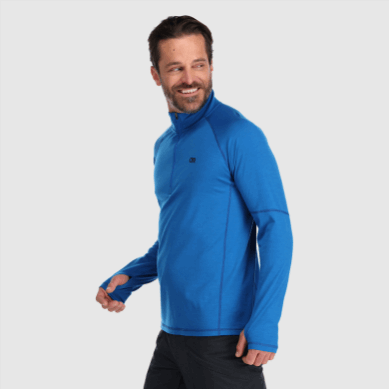 Outdoor UK Men's Alpine Onset Merino Quarter Zip Classic Blue
