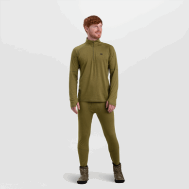 Outdoor UK Men's Alpine Onset Merino Quarter Zip Loden