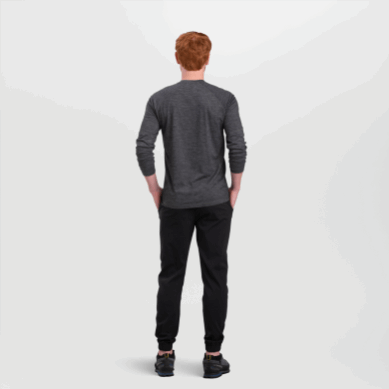 Outdoor UK Men's Alpine Onset Merino Crew Charcoal Heather