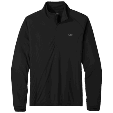 Outdoor UK Men's Echo Quarter Zip Black